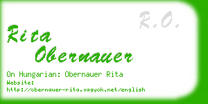 rita obernauer business card